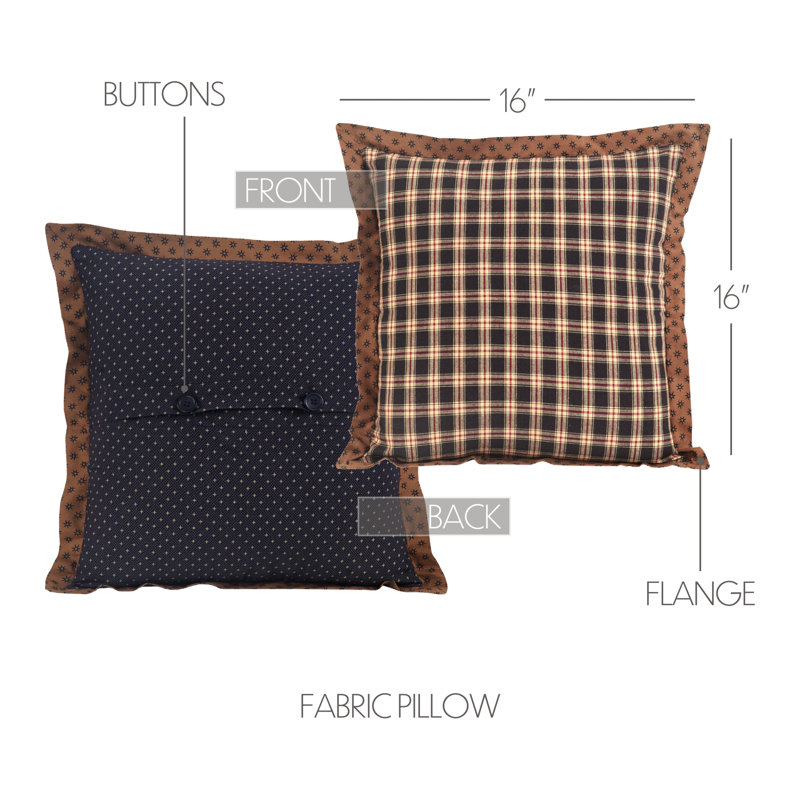 Coussin décoratif en coton à carreaux Bingham Star