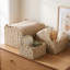 Paniers en osier, paniers de rangement tissés à la main avec poignées intégrées, paniers à tablettes en corde de papier pour l'organisation et la décoration