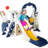 6 in 1 Toddlers Slide and Swing Set, Kids Slides w/Climber, Storage, Basketball Hoop, Ball, Suction Cup Reinforced-93488498