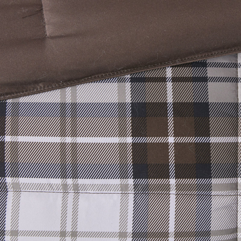 Ensemble d'édredon en duvet synthétique très grand 3 pièces Parkston Brown 3M Scotchgard, Brun