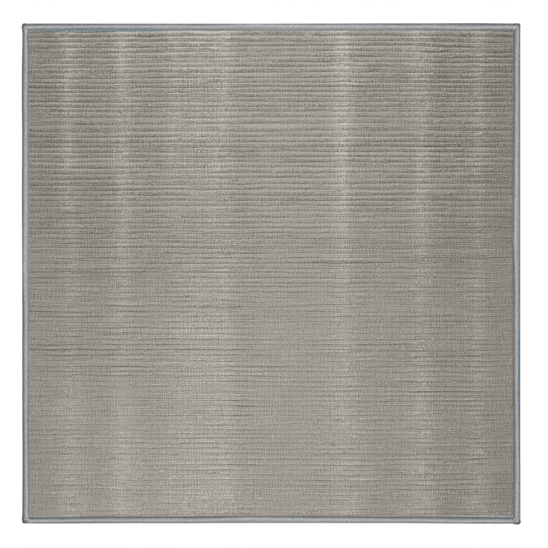 Tapis gris uni lavable à la machine, Carré 4 pi