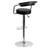 Damian Contemporary Vinyl Adjustable Height Barstool with Arms and Chrome Base-31020377