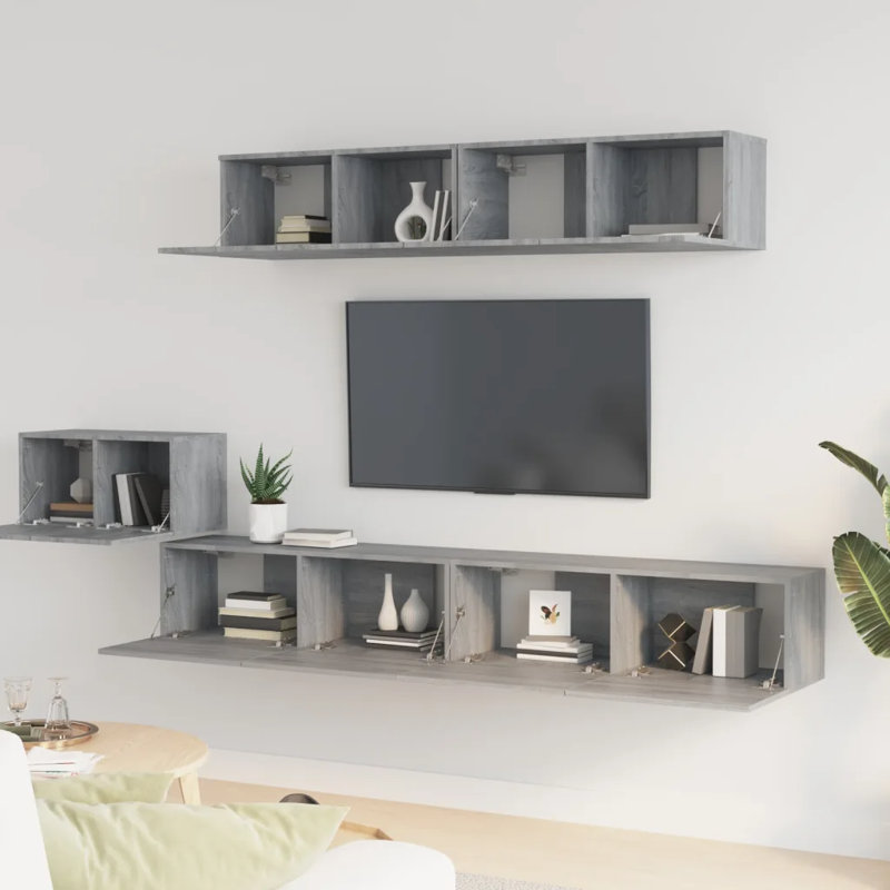 Kirbee TV Stand for TVs up to 43", Grey Sonoma