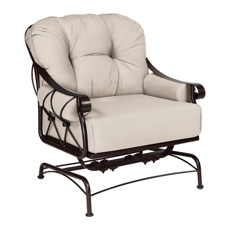Chaise longue avec coussins Derby Spring, Toile toile Sunbrella® Bird's Eye, Brun châtaigne