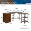 Bureau en L à deux tons avec rangement (sans les chaises de bureau) Techni Mobile