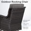 Chaises berçantes pivotantes d'extérieur en rotin avec coussins et table d'appoint Koba-148766586-148766585