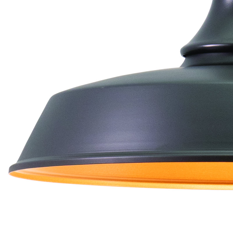 Luminaire suspendu d'extérieur 1 lumière H 8,5 po Gunnora, Bronze foncé