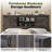  Oceant Sherell Farmhouse King Bed Frame Storage Bookcase Headboard, Dark Oak-276771026-276771024