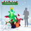 Arbre de Noël avec père Noël gonflable