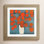 Abstract Orange Flowers Print by Elena Ray