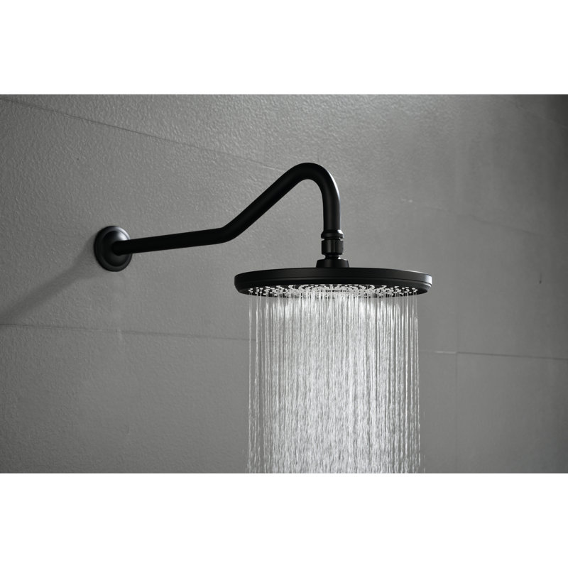 Bras de douche noir mat, fabrication en acier inoxydable, installation simple et bras d'approche de propreté avec surface, résistant à la corrosion, simple