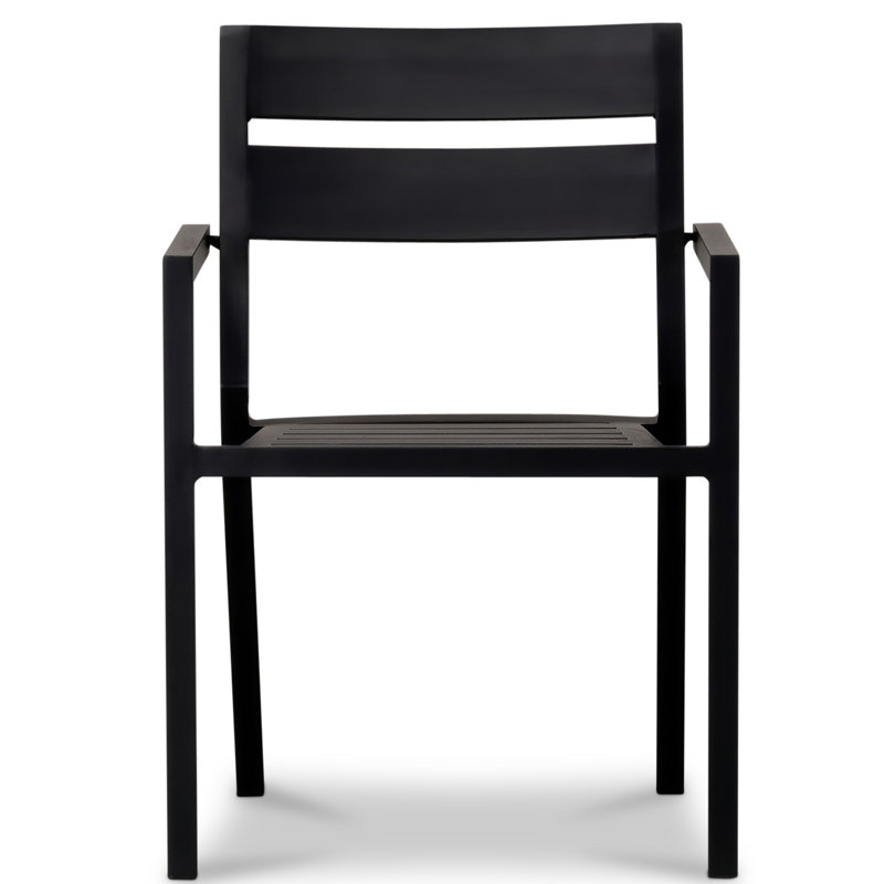 Pacifica Outdoor Dining Armchair, Black