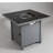 25" H X 30" W Steel Outdoor Fire Pit Table With Lid
