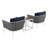 Modway Stance 3 Piece Outdoor Patio Aluminum Sectional Sofa Set-923948889-921879661