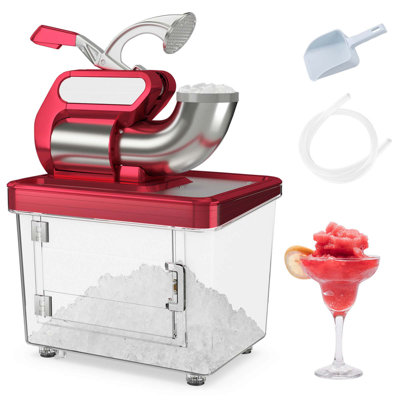 660LBS/H Commercial Ice Crusher with Dual Blades Safety On/Off Switch for Home
