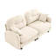 Canapé-lit modulaire à causeuse avec tissu chenille, dossier capitonné, conception ergonomique, mousse haute densité, installation facile et accoudoirs élégants pour le salon-651822347