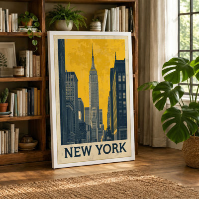 Postcard from New York Vintage - Wrapped Canvas