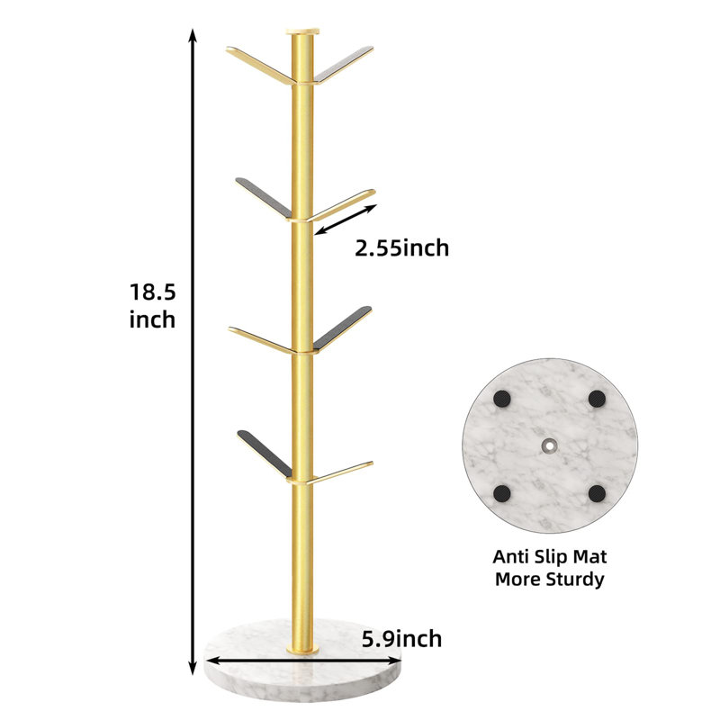 Mug Holder Tree, Gold