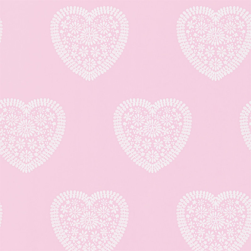 Sweet Heart 10.05m x 52cm Wallpaper Roll, Soft Pink