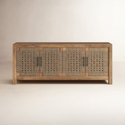 Wood Four Door Credenza