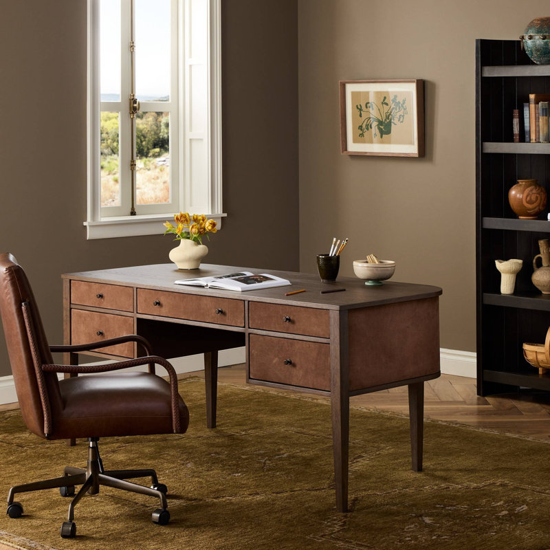 Mikeal Solid Wood Writing Desk