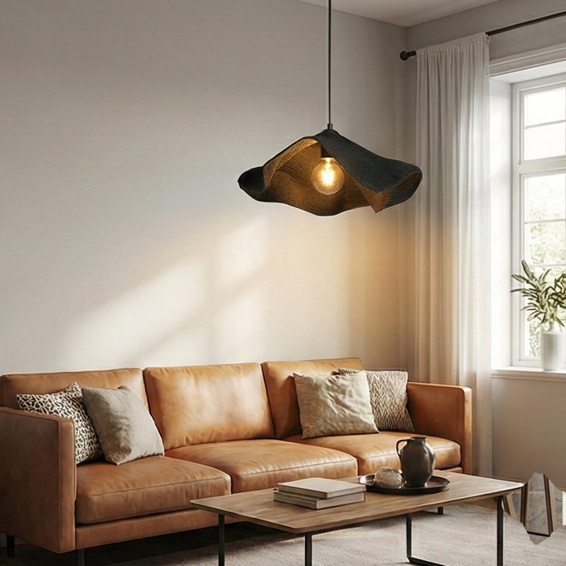 Luminaire suspendu unique à 1 lumière Antrez, Noir
