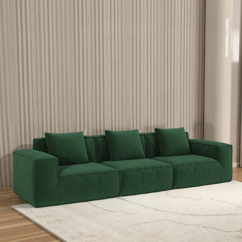 3-Seat Free Conversion Sofa, Green