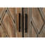 Armoire d'appoint 60 pouces avec 4 portes - Table d'appoint de salon moderne brun et tablette réglable-1109289994