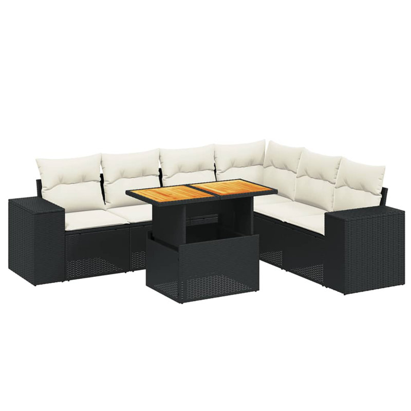 Vidaxl Garden Sofa Set Black