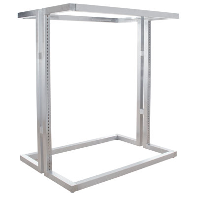"Alta System" Satin Chrome Island Multi-Merchandiser - Frame Only