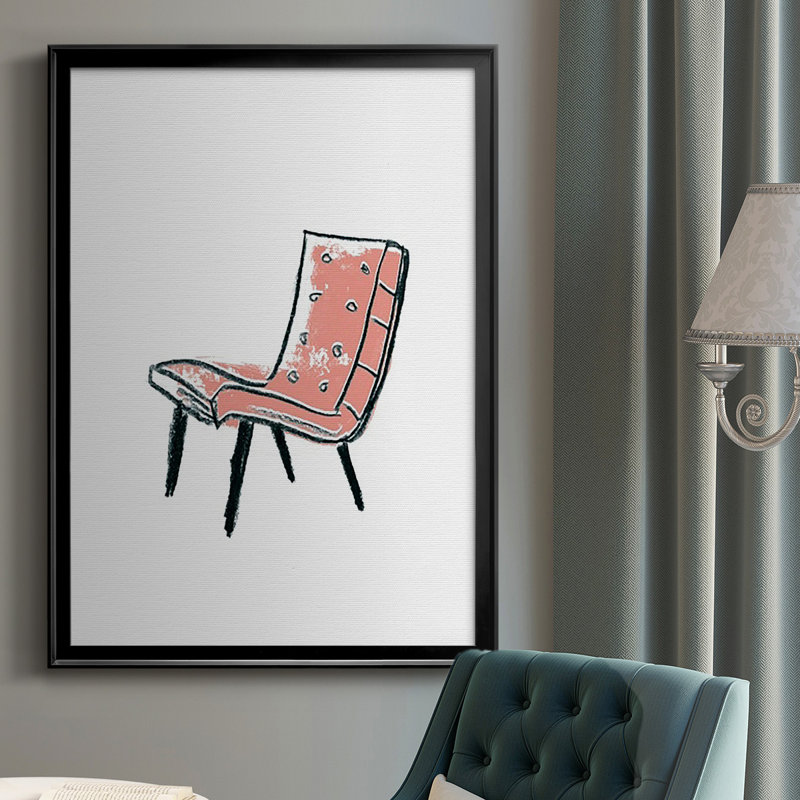 Impression encadrée de qualité supérieure «Take A Seat IX» - prête à être accrochée, H 24,5 po x l 18,5 po x P 1 po, Noir