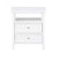 Table de chevet 2 tiroirs Weston White-407654769