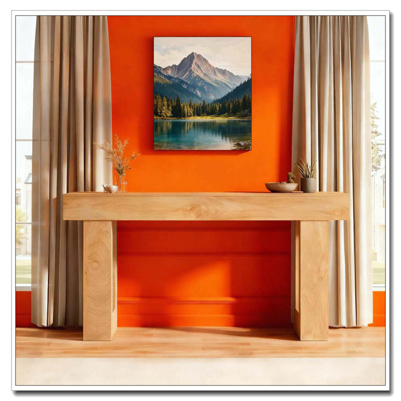 Console en bois, table d'appoint pour canapé, table de salon, Naturel