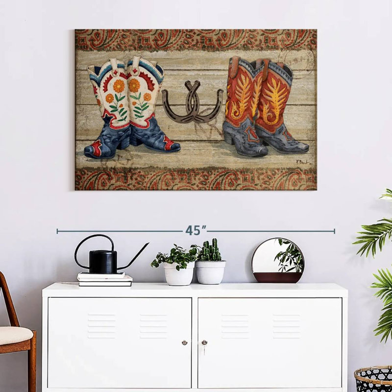 Lelar Wild West Boots IV, 26" H x 39" W