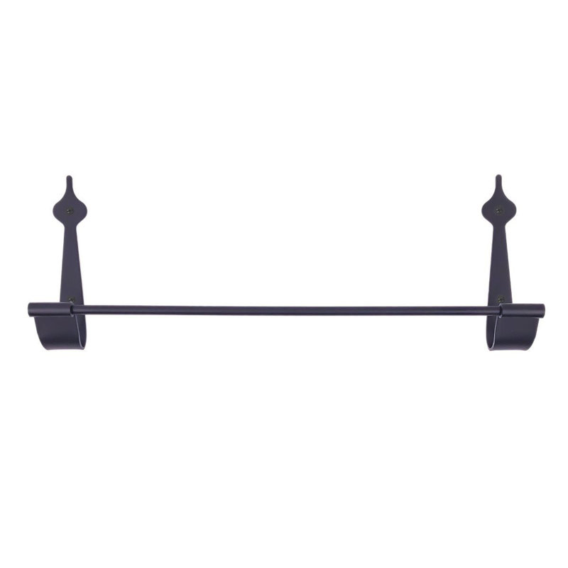 18'' Black Iron Traditional Wall Mounted Towel Bar
