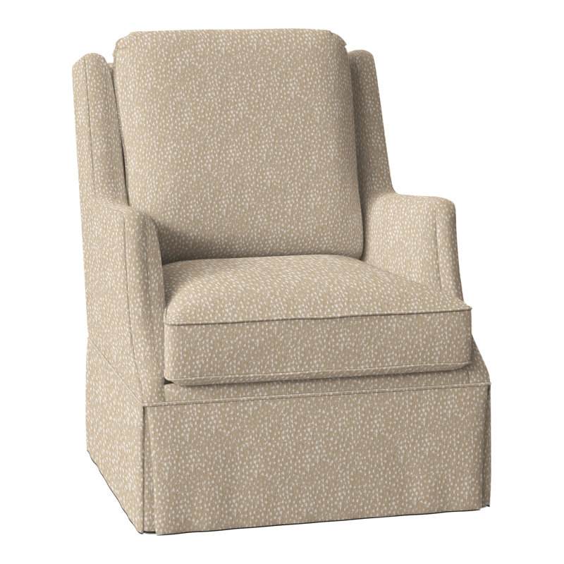 Fauteuil à oreilles pivotant l 31,5 po Savannah, Périgold Scardino albâtre