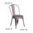 Kewaunee Metal Stackable Chair with Wood Seat-1976427551