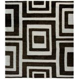 Santa Fe Silver/Black Area Rug