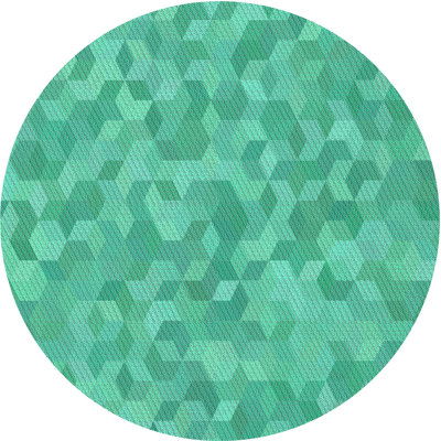 Tapis vert/blanc à motifs