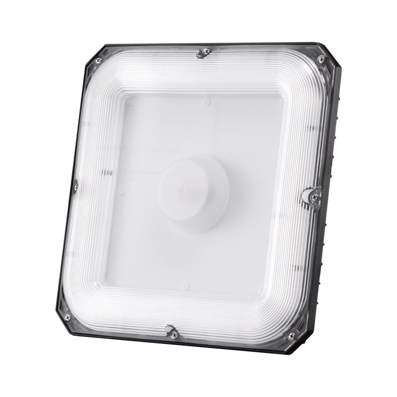 Paquet de 4 auvent à DEL, 80W, 8800LM 5000K Lumière du jour industrielle industrielle, 10,08 "X10,08" plafonnier pour station service