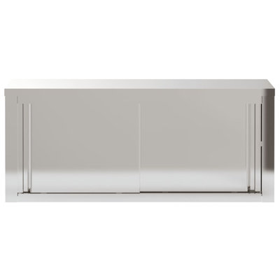 Callison Silver Stainless Steel Accent Cabinet