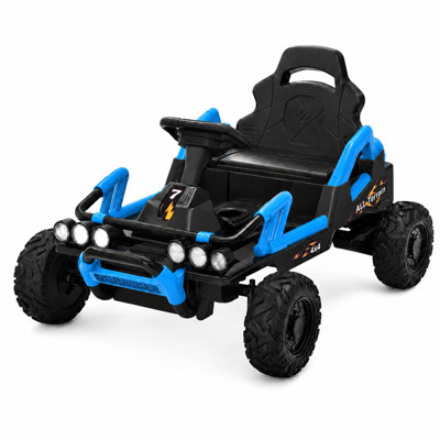 12V Kids Ride On Car with Dual Motors, Electric Vehicle with Rechargeable Battery, Four Wheel Drive Toy