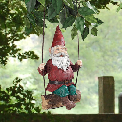 Sammy the Swinging Garden Gnome Statue