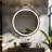 Round Led Bathroom Mirror, Wall Mounted Hanging Vanity Makeup Mirror With Leather Strap, Dimmable 3 Color Temperatures, Anti-fog And Memory Function, Wall Mounted Led Lighted Mirror-1034467856
