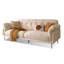 Canapé-coussin standard 86,61 po beige 100% polyester-129744474