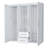 White All-In-One 2-Door Armoire