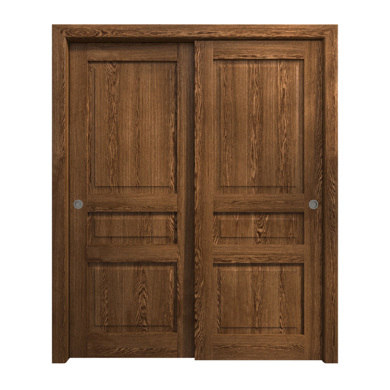 Portes coulissantes pour garde-robe coulissantes | Ego 5012 | Ensemble de quincaillerie Rails | Portes de garde-robe de chambre en bois massif