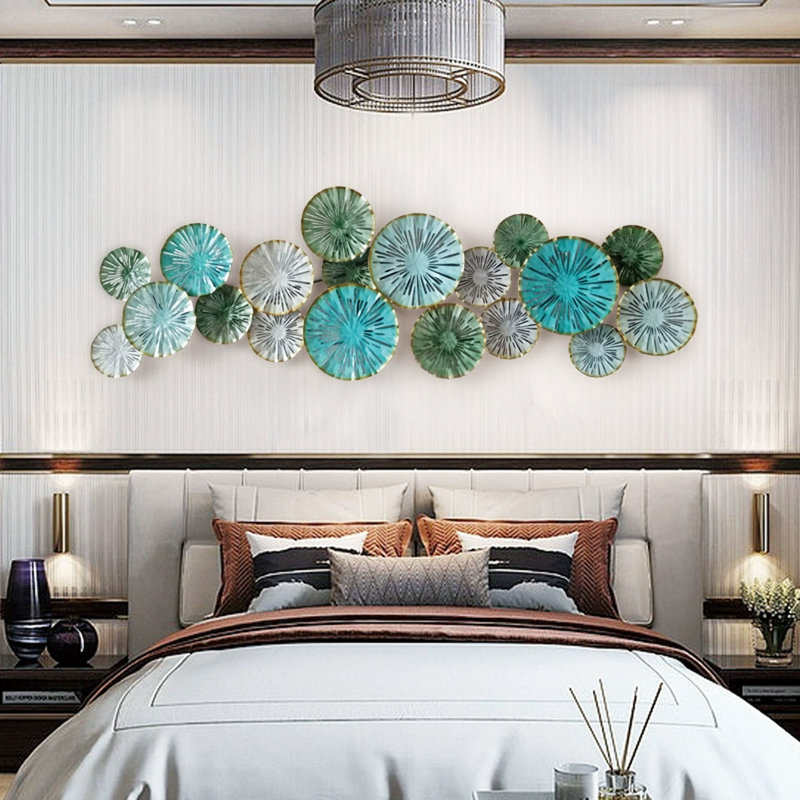 Metal 3d Wall Decoration For The Head Of The Sofa Bed Background Wall, 23.62" H x 70.87" W x 2.36" D