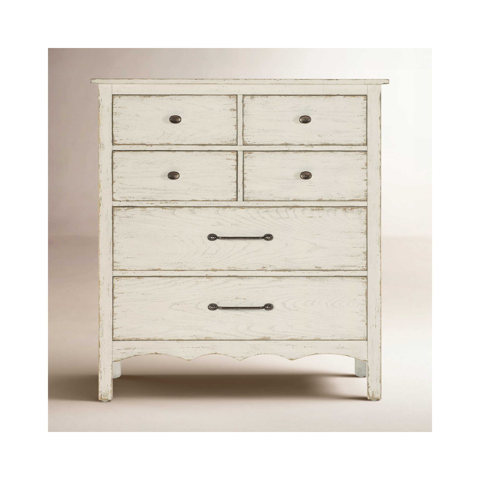 Americana 6 - Drawer Dresser, Cream/Beige