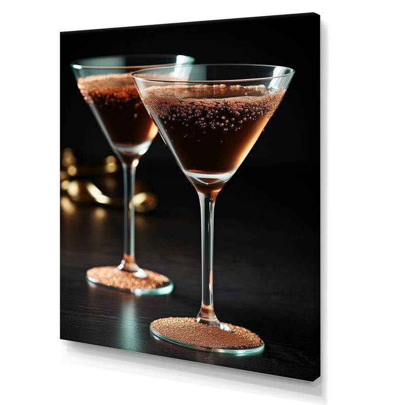 Espresso Martini Cocktail - Art mural cocktails, H 32 po x l 16 po x P 1 po